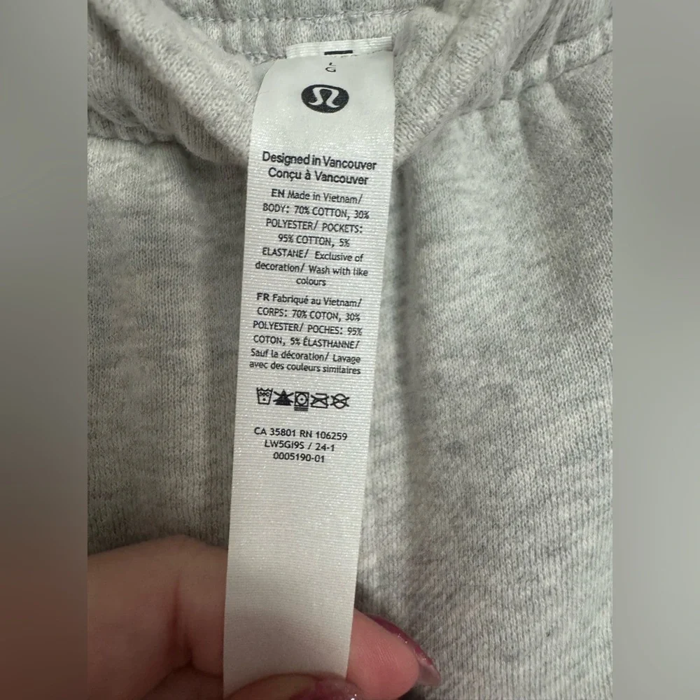 Lululemon Mid-Rise Oversized Scuba Jogger Sweatpants Heather Gray